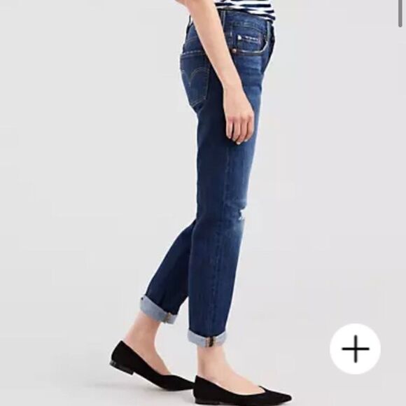LEVI’S 501 T Tapered High Rise Denim Jeans Blue 26 - Picture 6 of 10